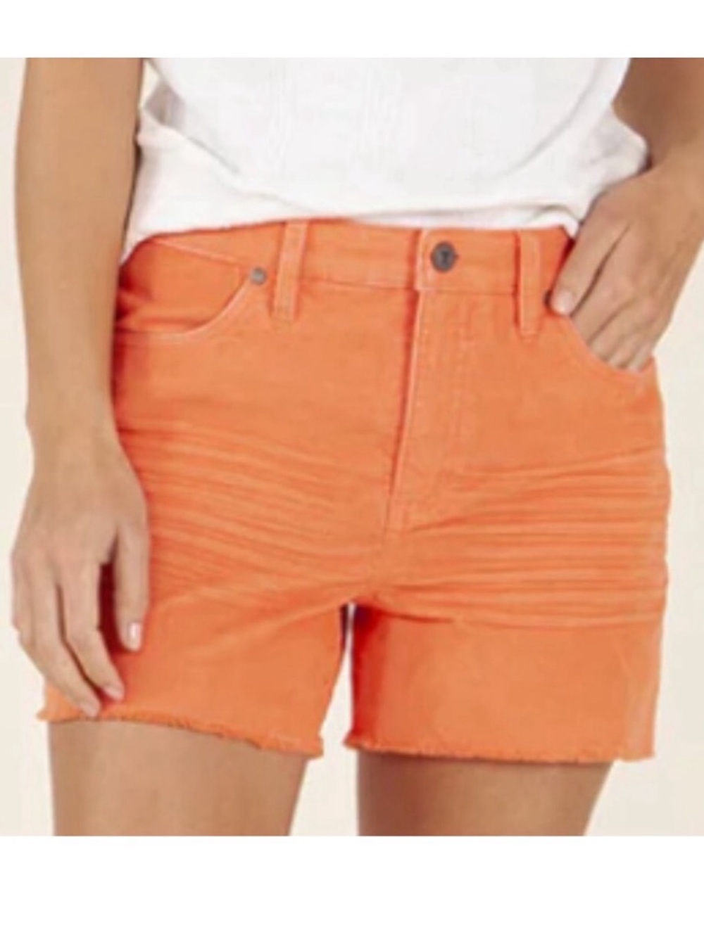 Carve Designs Oahu Orange Hi Rise 4"‎ Corduroy Shorts Size 10 NWOT